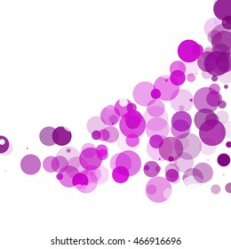 Bubbles Circle Dots Unique Purple Bright Vector Background