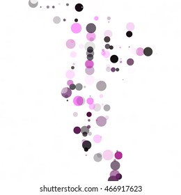 Bubbles Circle Dots Unique Purple Bright Vector Background