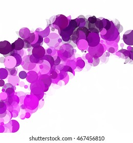 Bubbles Circle Dots Unique Purple Bright Vector Background