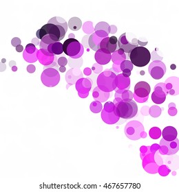 Bubbles Circle Dots Unique Purple Bright Vector Background