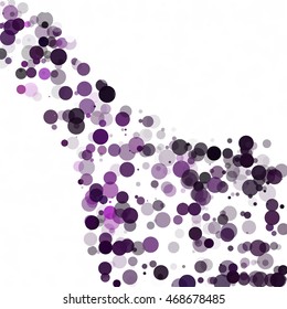 Bubbles Circle Dots Unique Purple Bright Vector Background