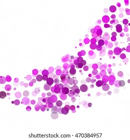 Bubbles Circle Dots Unique Purple Bright Vector Background