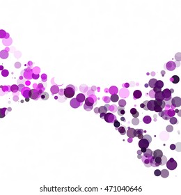 Bubbles Circle Dots Unique Purple Bright Vector Background