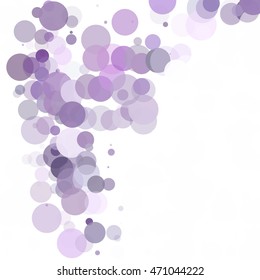 Bubbles Circle Dots Unique Purple Bright Vector Background