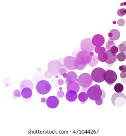 Bubbles Circle Dots Unique Purple Bright Vector Background