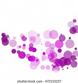 Bubbles Circle Dots Unique Purple Bright Vector Background