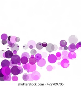 Bubbles Circle Dots Unique Purple Bright Vector Background