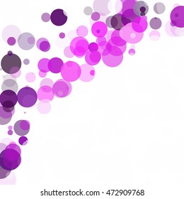 Bubbles Circle Dots Unique Purple Bright Vector Background