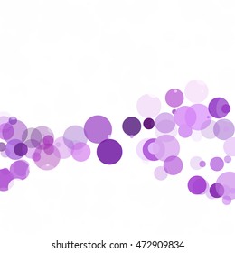 Bubbles Circle Dots Unique Purple Bright Vector Background