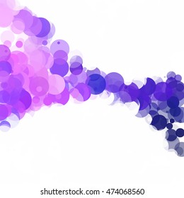 Bubbles Circle Dots Unique Purple Bright Vector Background
