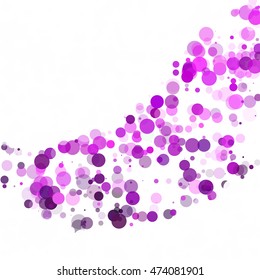 Bubbles Circle Dots Unique Purple Bright Vector Background