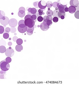 Bubbles Circle Dots Unique Purple Bright Vector Background