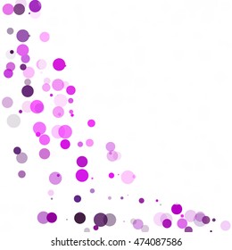 Bubbles Circle Dots Unique Purple Bright Vector Background