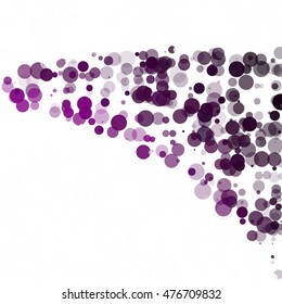 Bubbles Circle Dots Unique Purple Bright Vector Background