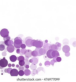 Bubbles Circle Dots Unique Purple Bright Vector Background