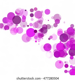 Bubbles Circle Dots Unique Purple Bright Vector Background