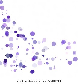 Bubbles Circle Dots Unique Purple Bright Vector Background