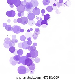 Bubbles Circle Dots Unique Purple Bright Vector Background