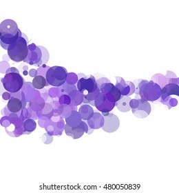 Bubbles Circle Dots Unique Purple Bright Vector Background