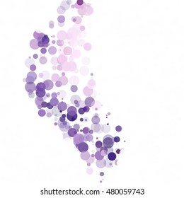 Bubbles Circle Dots Unique Purple Bright Vector Background