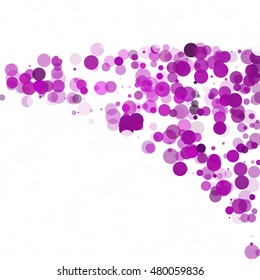 Bubbles Circle Dots Unique Purple Bright Vector Background