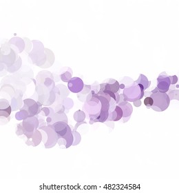 Bubbles Circle Dots Unique Purple Bright Vector Background