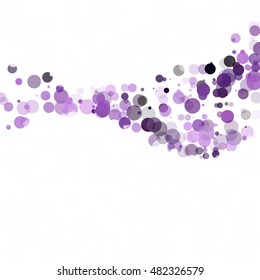 Bubbles Circle Dots Unique Purple Bright Vector Background