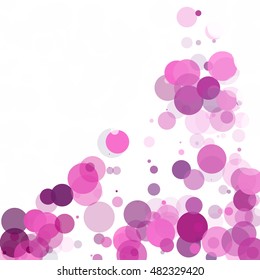 Bubbles Circle Dots Unique Purple Bright Vector Background