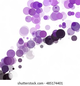 Bubbles Circle Dots Unique Purple Bright Vector Background