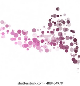 Bubbles Circle Dots Unique Purple Bright Vector Background