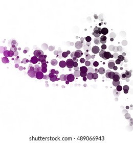Bubbles Circle Dots Unique Purple Bright Vector Background