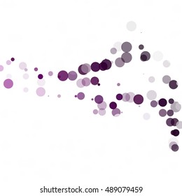 Bubbles Circle Dots Unique Purple Bright Vector Background