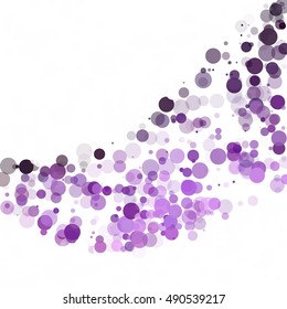 Bubbles Circle Dots Unique Purple Bright Vector Background