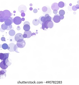 Bubbles Circle Dots Unique Purple Bright Vector Background