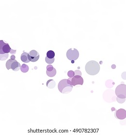 Bubbles Circle Dots Unique Purple Bright Vector Background