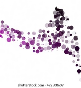 Bubbles Circle Dots Unique Purple Bright Vector Background