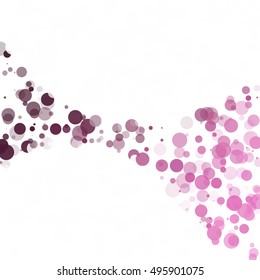 Bubbles Circle Dots Unique Purple Bright Vector Background