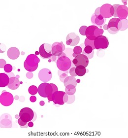 Bubbles Circle Dots Unique Purple Bright Vector Background