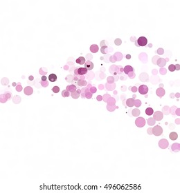 Bubbles Circle Dots Unique Purple Bright Vector Background