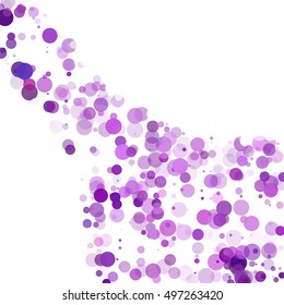 Bubbles Circle Dots Unique Purple Bright Vector Background