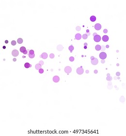 Bubbles Circle Dots Unique Purple Bright Vector Background