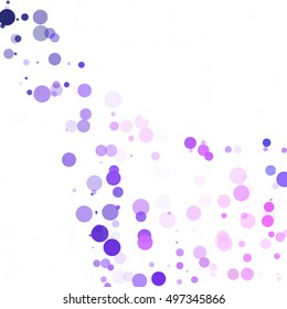 Bubbles Circle Dots Unique Purple Bright Vector Background