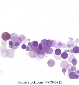 Bubbles Circle Dots Unique Purple Bright Vector Background