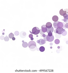 Bubbles Circle Dots Unique Purple Bright Vector Background