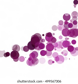 Bubbles Circle Dots Unique Purple Bright Vector Background