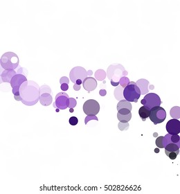 Bubbles Circle Dots Unique Purple Bright Vector Background