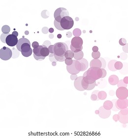 Bubbles Circle Dots Unique Purple Bright Vector Background