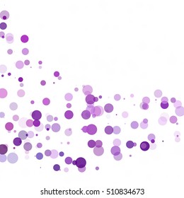 Bubbles Circle Dots Unique Purple Bright Vector Background
