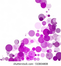 Bubbles Circle Dots Unique Purple Bright Vector Background
