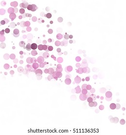 Bubbles Circle Dots Unique Purple Bright Vector Background